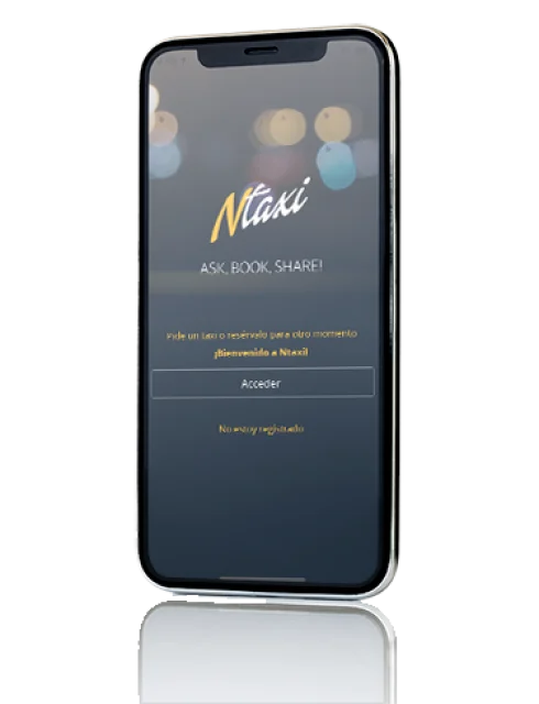 Ntaxi - pantalla principal de la aplicación