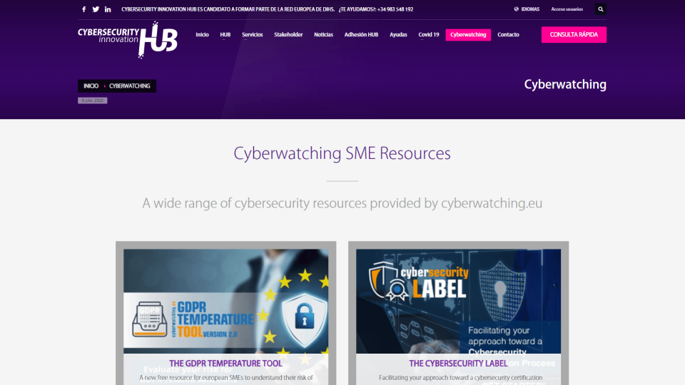 Cybersecurity Innovationi Hub - ciberwatch