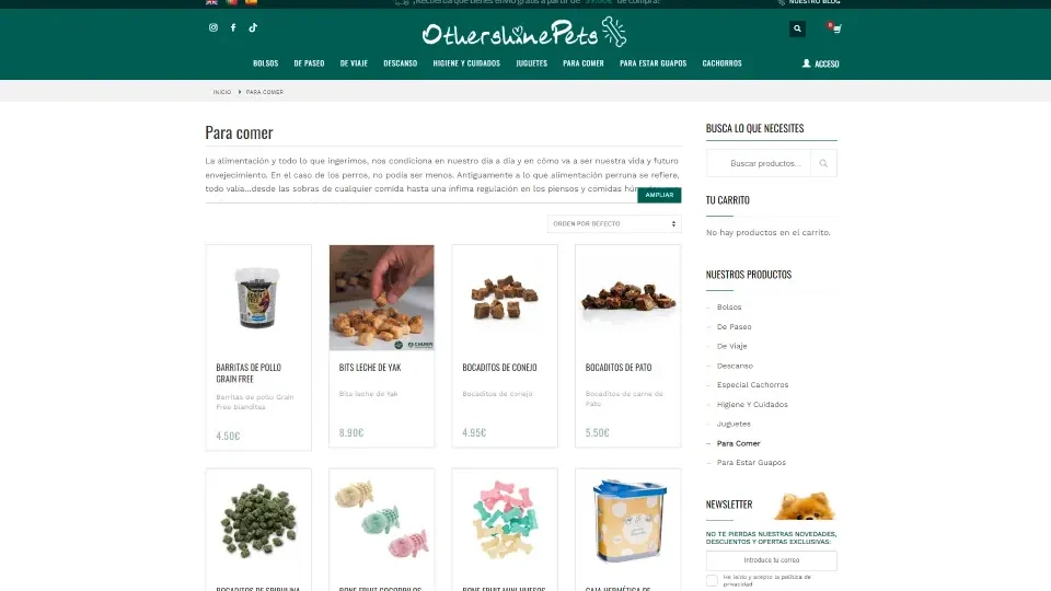 Othershinepets productos