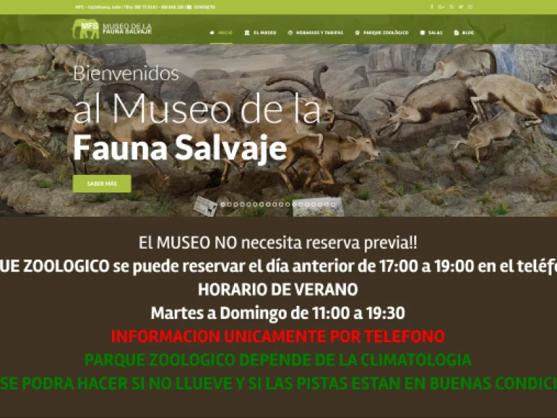 Museo de la fauna salvaje - Inicio
