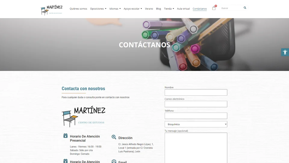 Centro de Estudios Martínez - Contacto