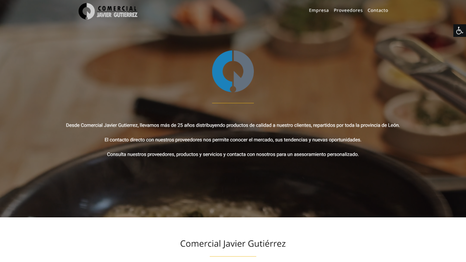Comercial Javier Gutiérrez - página de inicio