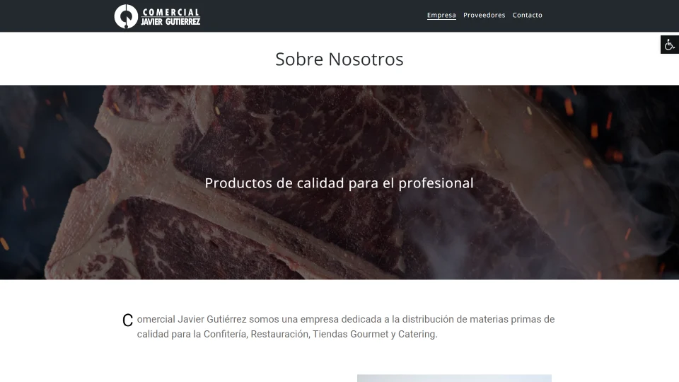 Comercial Javier Gutiérrez - página de historia de la empresa