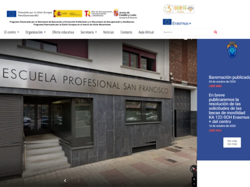 Escuela Profesional San Francisco - banner página de inicio