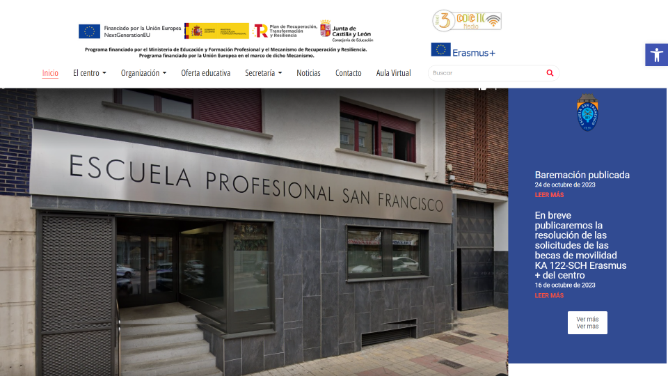 Escuela Profesional San Francisco - banner página de inicio