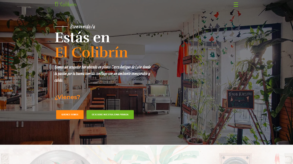 El Colibrín - banner página de inicio del colibrín