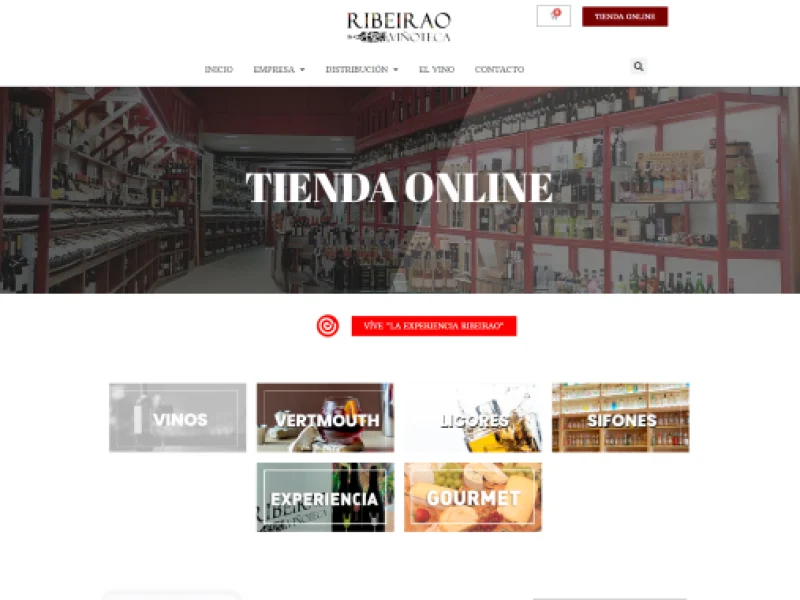 Viñoteca Ribeirao - página de tienda online pc