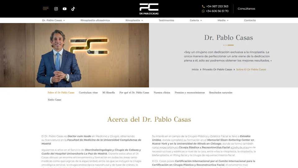 Doctor Pablo Casas - sobre Pablo Casas