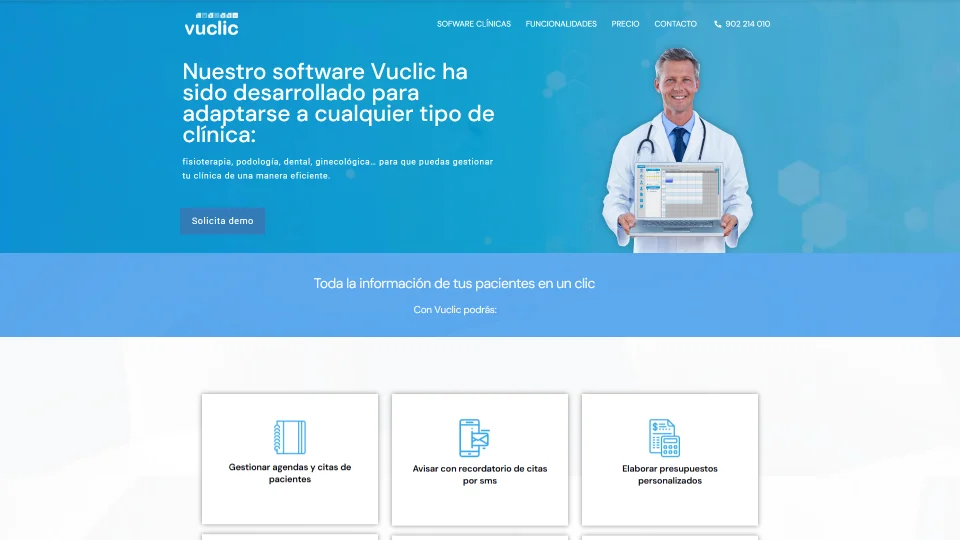 Vuclinica - funcionalidades